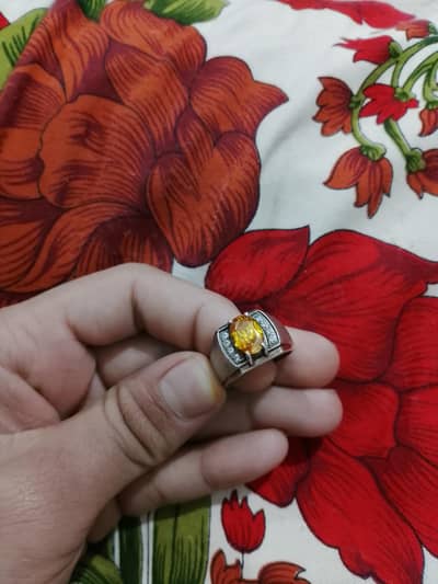 Handmade Ring original yellow zircon origin Burma