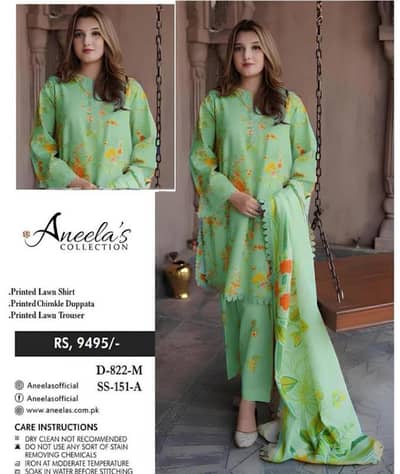 : 3 Pcs Women's Unstitched Patch Work Suit