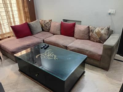 L shape sofa like new