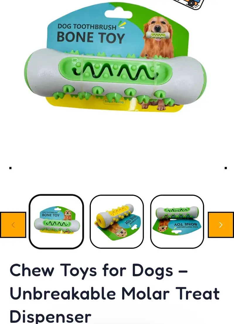 Dog toothbrush bone toy teeth cleaning brush — photo 2