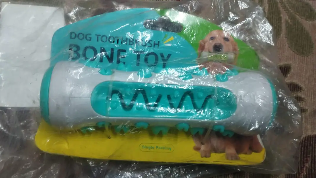 Dog toothbrush bone toy teeth cleaning brush — photo 3