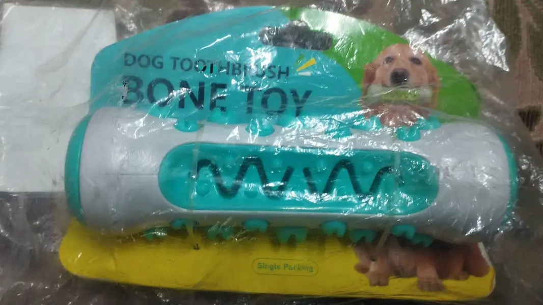 Dog toothbrush bone toy teeth cleaning brush — photo 4