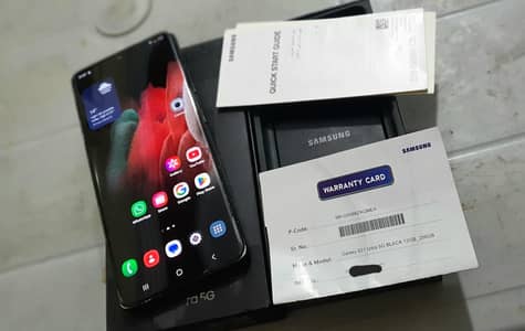 Samsung s21 ultra official 12.256gb with box Dual physical plus e. sim