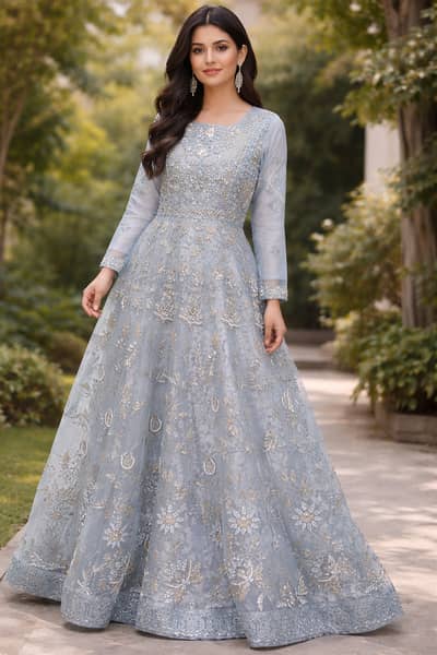 Organza maxi stitched 2 pcs brand new for brides and party wear