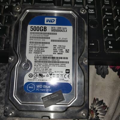 500 GB WD Blue PC Hard Fresh New Condition SATA 32Mb Cache 100% health