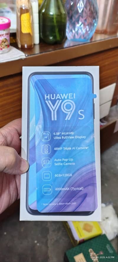 Huawei Y9s 6gb-128gb, 6.59" display, Pop-up Camera 48/16/8, 4200mAh
