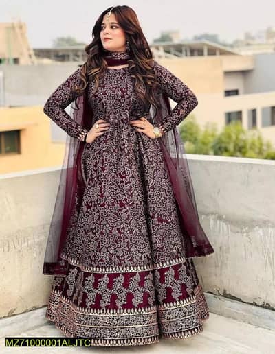 katan silk Maxi suit printed