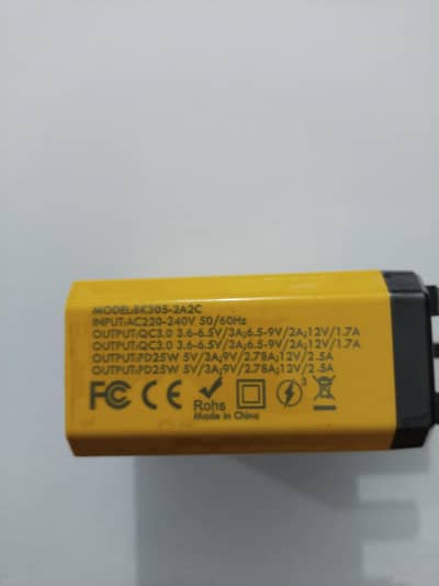 Imported Adapter with 4 Charging spots,2 USB types and 2 C-type.