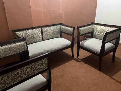 Brand New 4-Person Sheesham Wood Royal Sofa Set for Sale