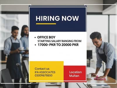 Need Office Boy For Serving and Cleaning Only Serious Person Contact