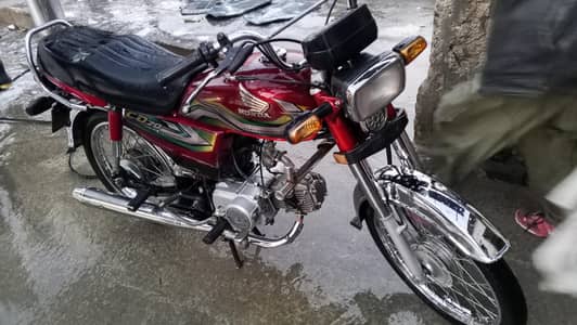 Honda CD-70 Red color 2022-23 Model Islamabad Number