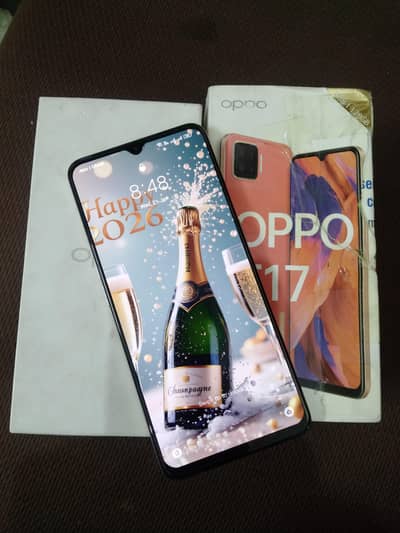 oppo f17 with box and genuine charger daul sim PTA official approved