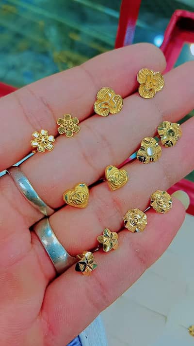 gold tops earrings bale jhumke