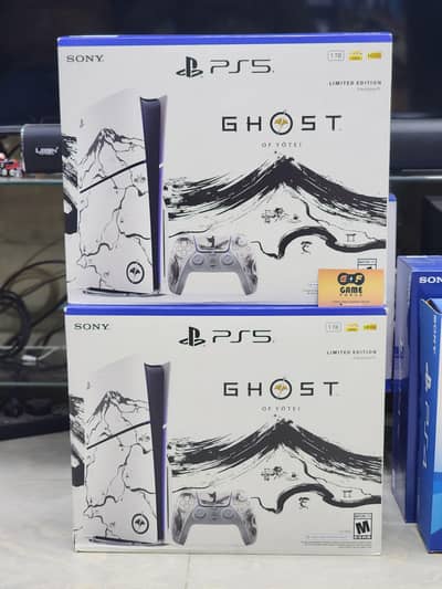PS5 Slim Disc Edition - Ghost of Yotei Black Limited Edition - NEW