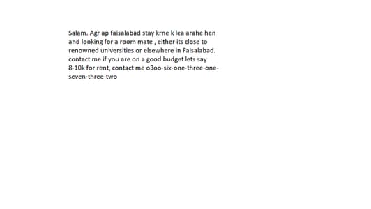 rental for students in faisalabad