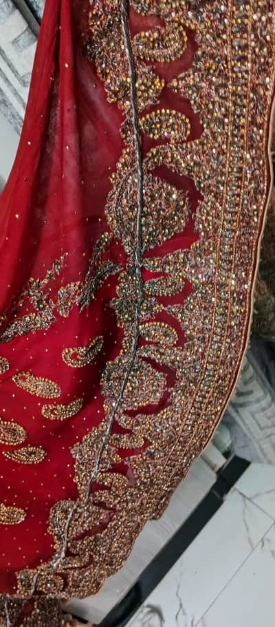 maxy chiffon antique work for small size. 55 inches.