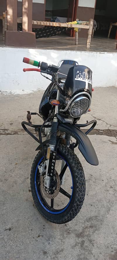 Yamaha ybr g 125 new tire double thank mia hia Punjab number hia