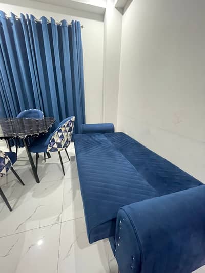 2 New Valvet 3 seater Sofa Set ( covertable to bed )