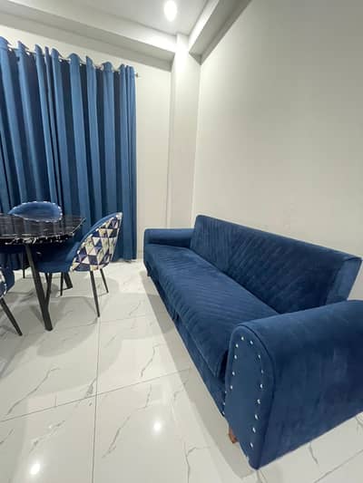 2 New Valvet 3 seater Sofa Set ( covertable to bed )