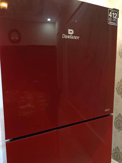 Glass door dawlance maroon colour large size