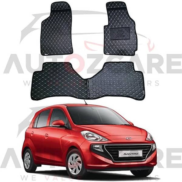 Hyundai Santro 7D Floor Mat ( Flat Style ) 3PCS - Model 2003-2014