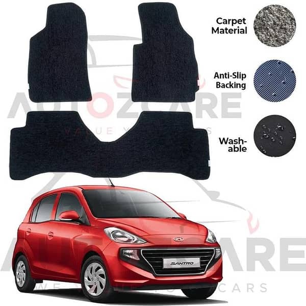 Hyundai Santro Fitting Carpet Floor Mat 3PCS - Model 2003-2014