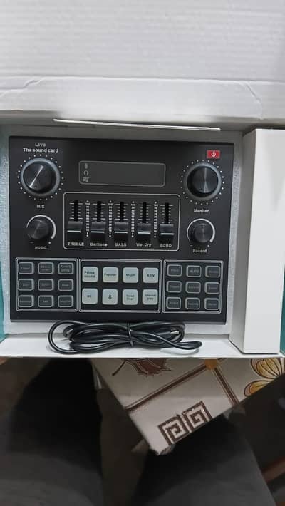 V9-Live Sound Card, Audio Mixer Voice Changer