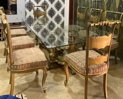 Luxury Dining Set| Solid Chinioti Wooden Dining | 8 Seater Dining Set