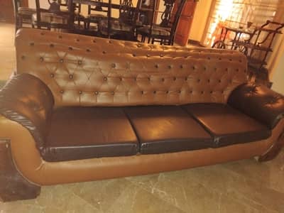 3seater wood sofa