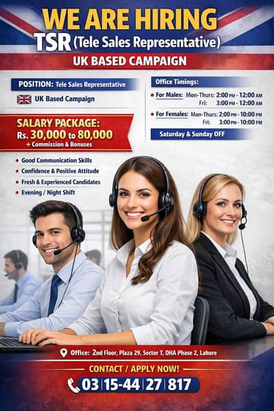 TeleSales Staff Required || Sales Jobs || Call Center Jobs