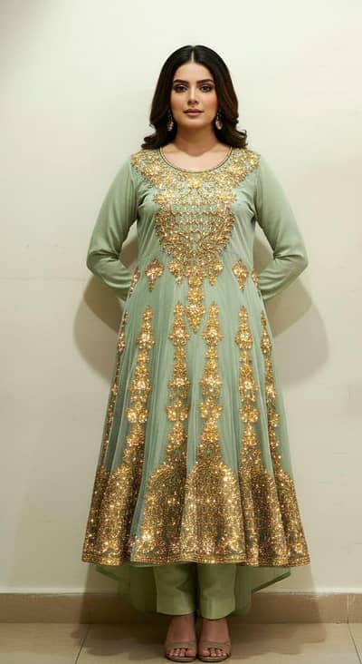 Heavy Embroidery Formal Party Dress Elegant Wedding dress