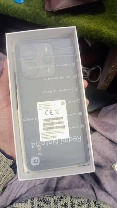 redmi note 14 256 gb 10/10 with box and charger