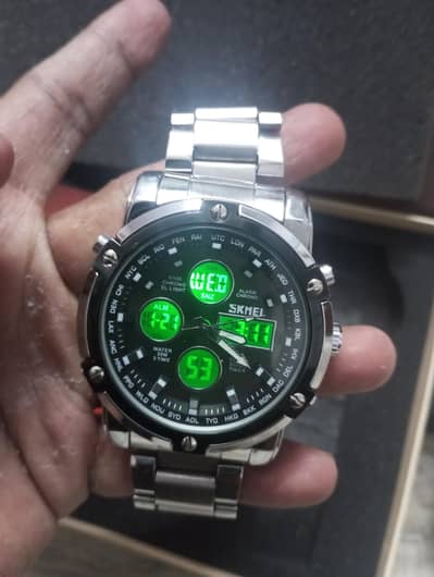 Silver metal Digital Analog Skmei