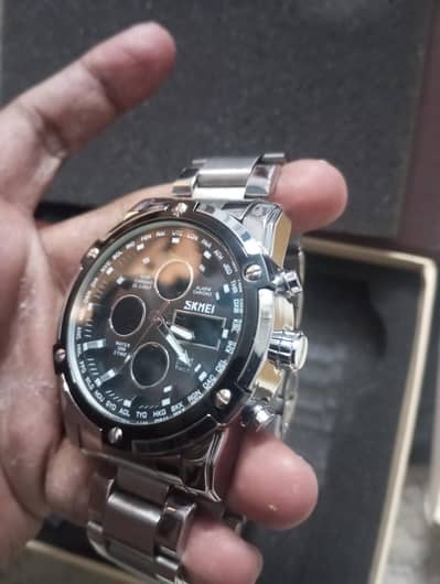 Silver metal Digital Analog Skmei