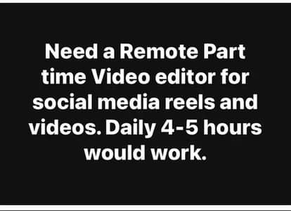 On-site Full Time Video editor Required