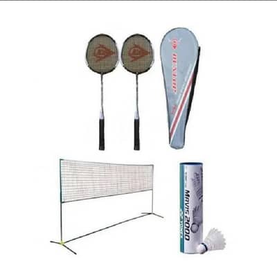 4 in 1 Badminton ourdoor complete set (Net+2_Rackets+Shuttles+Bag)