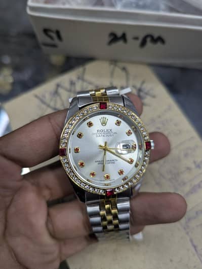 Rolex watch, Silver and golden addition , deliverey free