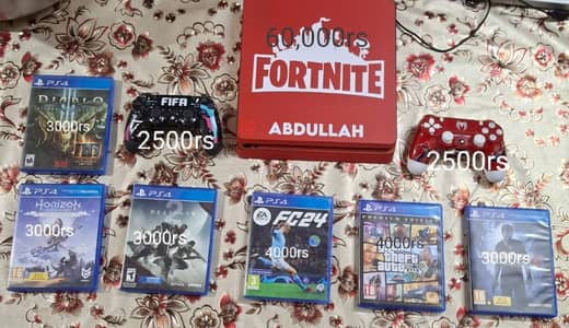 PS4 used in good condition  with optional accessories