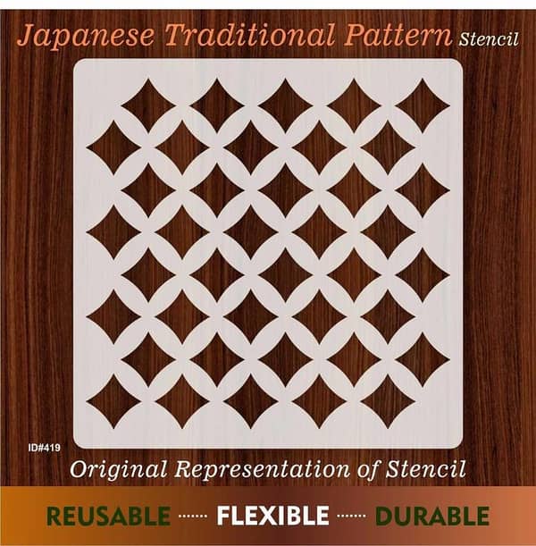 Japanes Traditional Pattern Stencil Reusable Stencil For Canvas And Wall Painting. ID #419