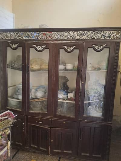 solid black wood show case