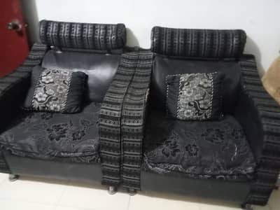black sofa