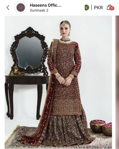 Bridal heavy Farshi Dress