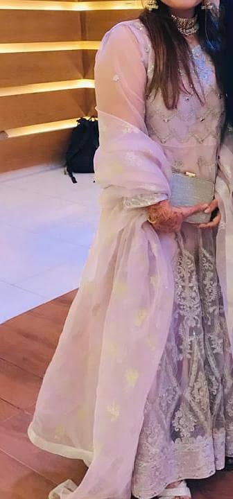 Fancy net maxi with orgenza duppta