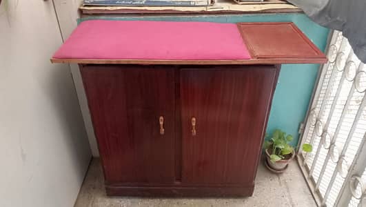 iron stand with cabinets