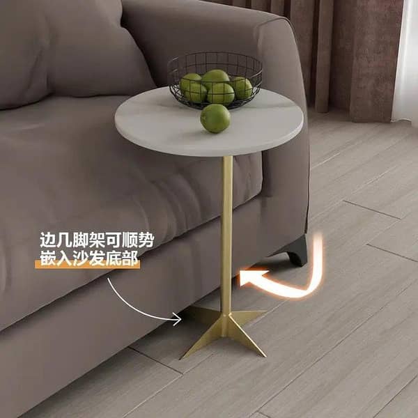 Luxe Round elegant Small Book Bedside Table