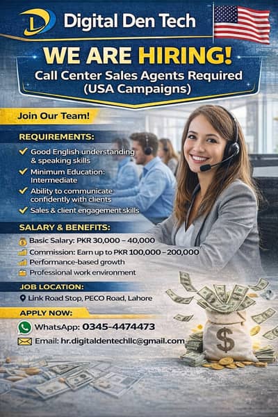 Call Center Sales Agents || Sales Jobs || USA Campaign (Night Shift)