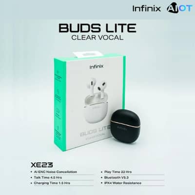INFINIX BUDS 3 LITE 25 hours playtime 13 months warranty