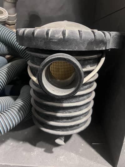 Swimming pool water filter plant with 2 motors and all accessories