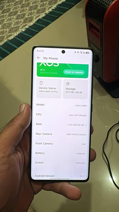 Infinix Note 40 Pro (1st Owner)