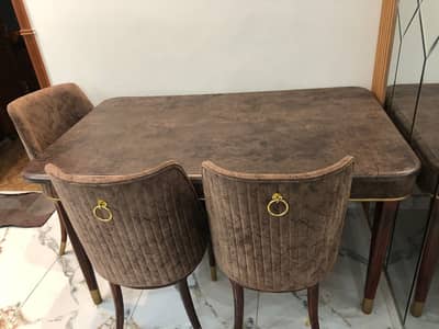 Luxury Dining Table | Solid Wood | Complete Set